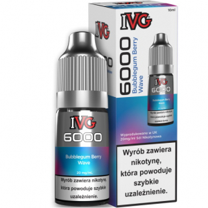 IVG 6000 Nicotine Salt Bubblegum Berry Wave 20mg 10ml